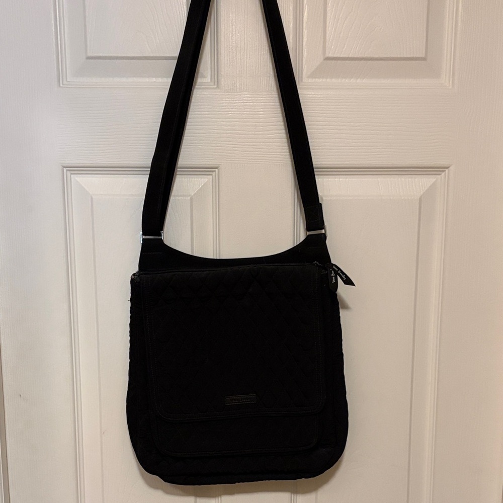 Vera Bradley Black Quilted Messenger’s Bag